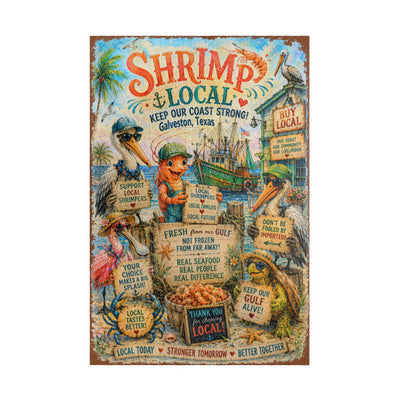Shrimp Local – Galveston, Texas jigsaw puzzle – original artwork by The Glass Tattoo Company