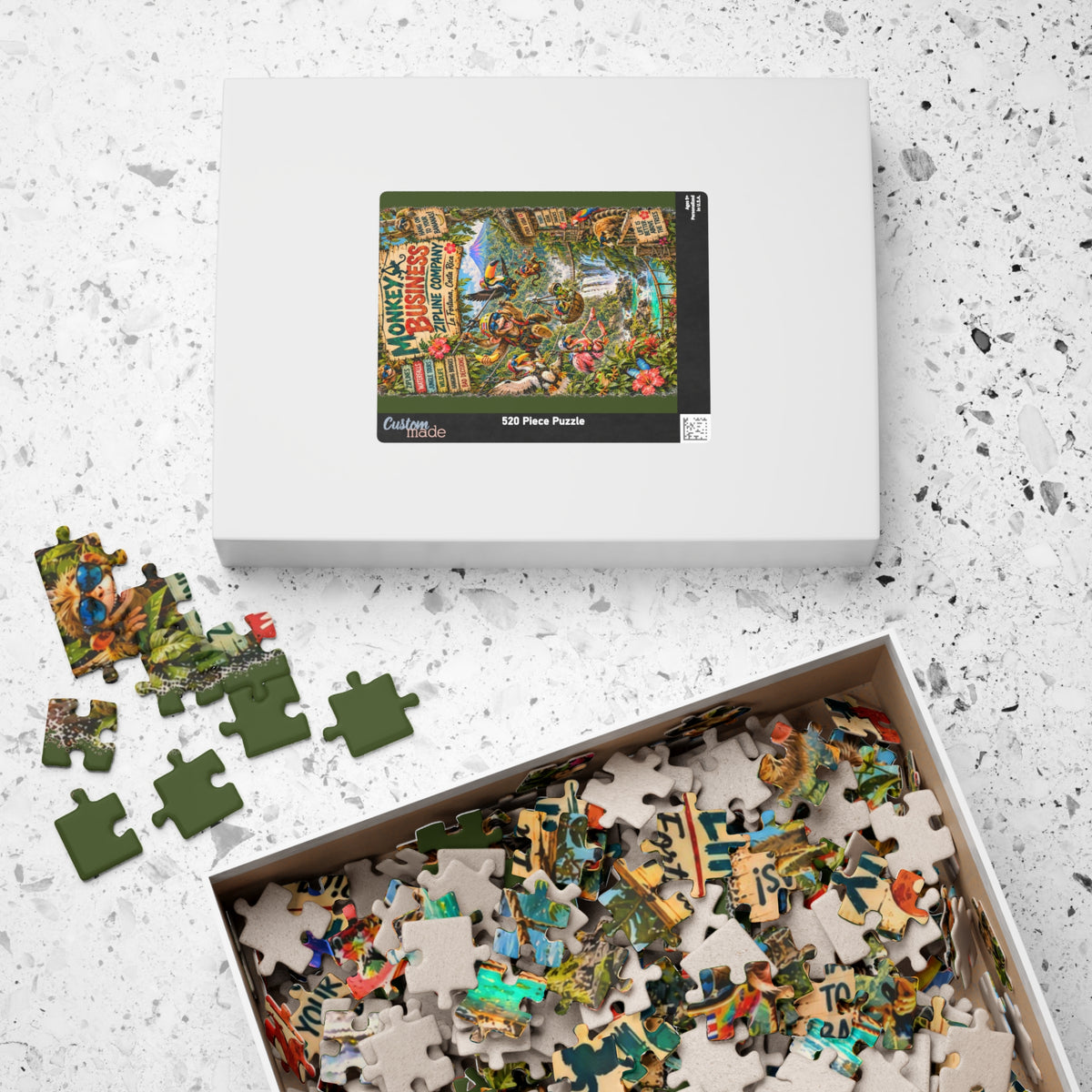 Monkey Business Zipline Company Jigsaw Puzzle