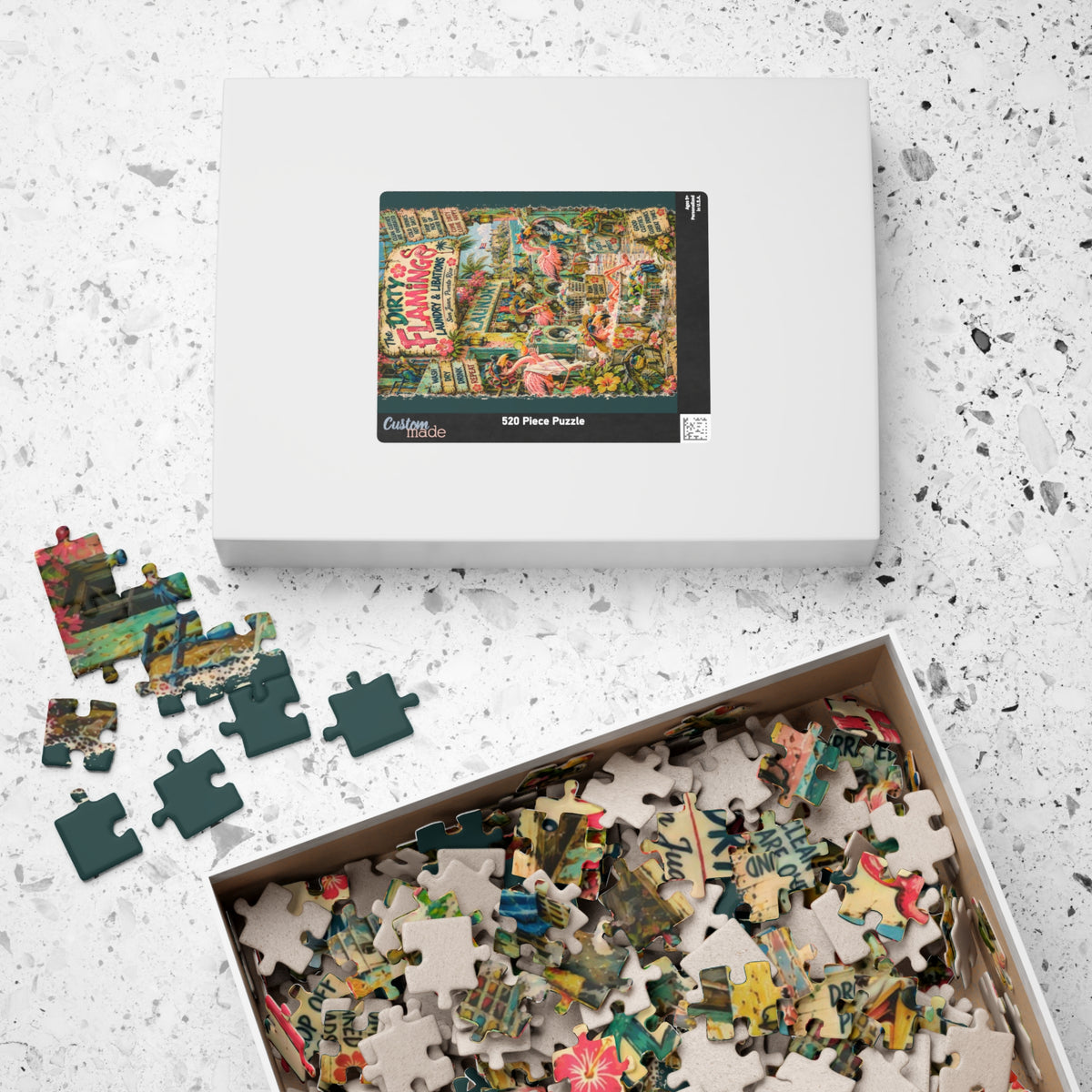 The Dirty Flamingo Laundry & Libations Jigsaw Puzzle