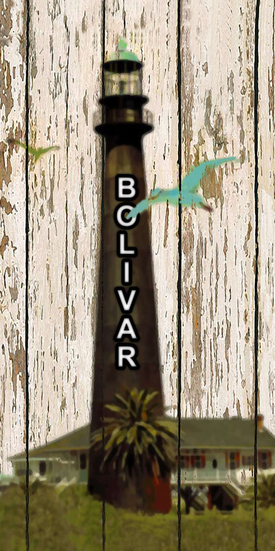Bolivar Lighthouse - 10" Top - The Glass Tattoo Sign Company