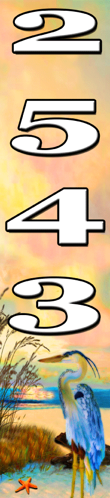 Blue Heron - 4x4 Post - Address Numbers