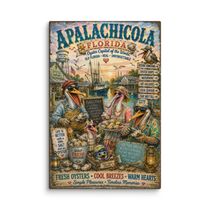 Apalachicola Florida canvas print — Gulf Coast Getaways designs