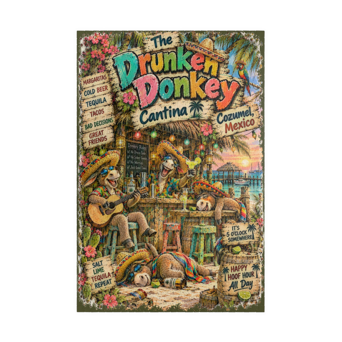 The Drunken Donkey Cantina Jigsaw Puzzle
