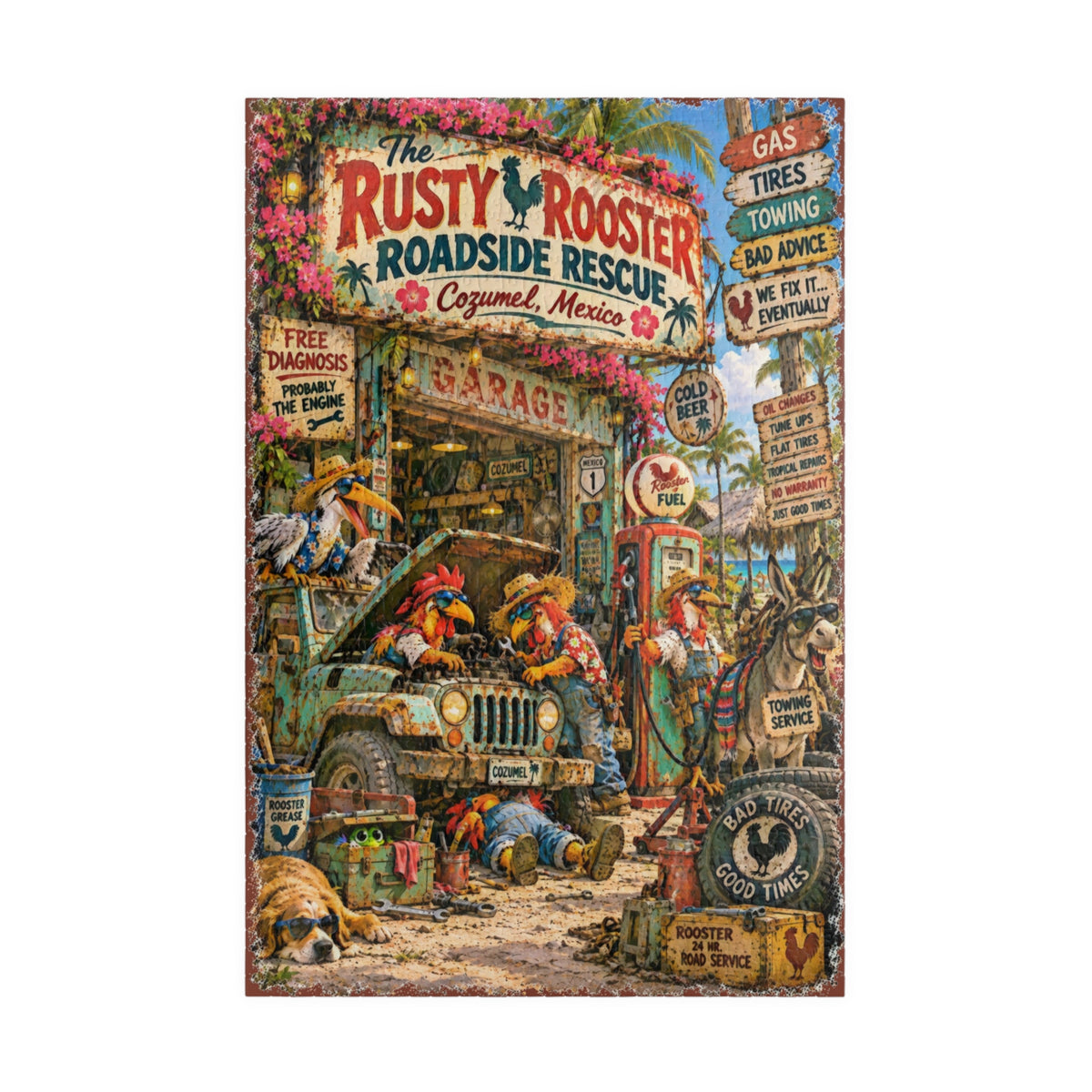 The Rusty Rooster Roadside Rescue Jigsaw Puzzle