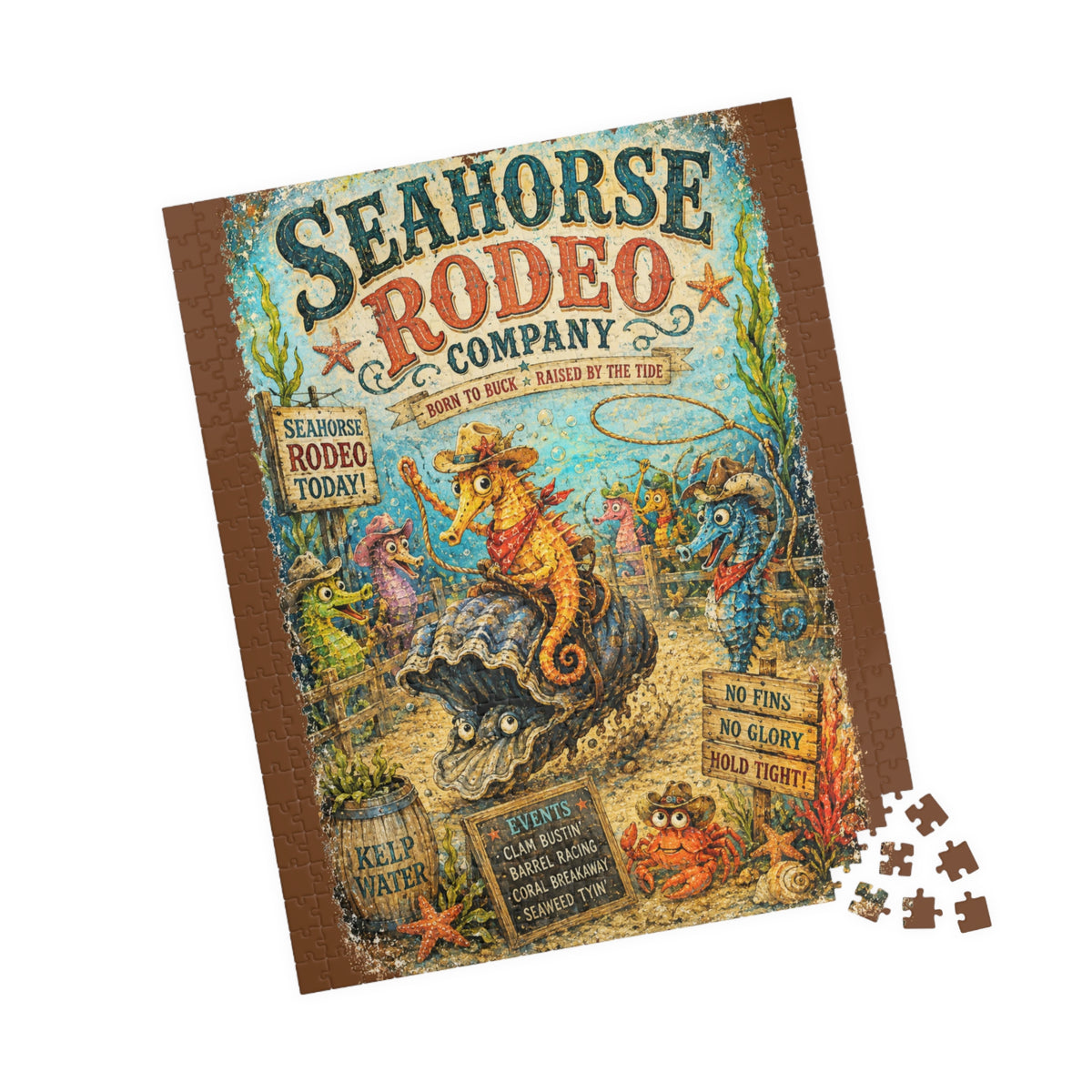 Seahorse Rodeo Company jigsaw puzzle, alternate view 6