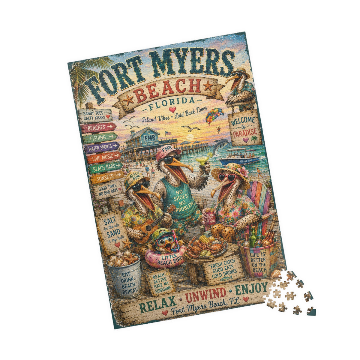 Fort Myers Beach Florida jigsaw puzzle, alternate view 3