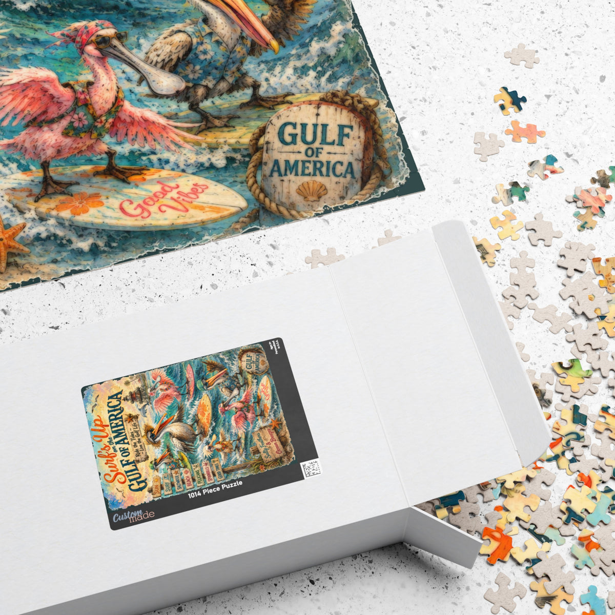 Surf's Up on the Gulf of America jigsaw puzzle, alternate view 4