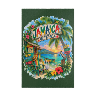 Jamaica Mistaica - Island Escape jigsaw puzzle – original artwork by The Glass Tattoo Company