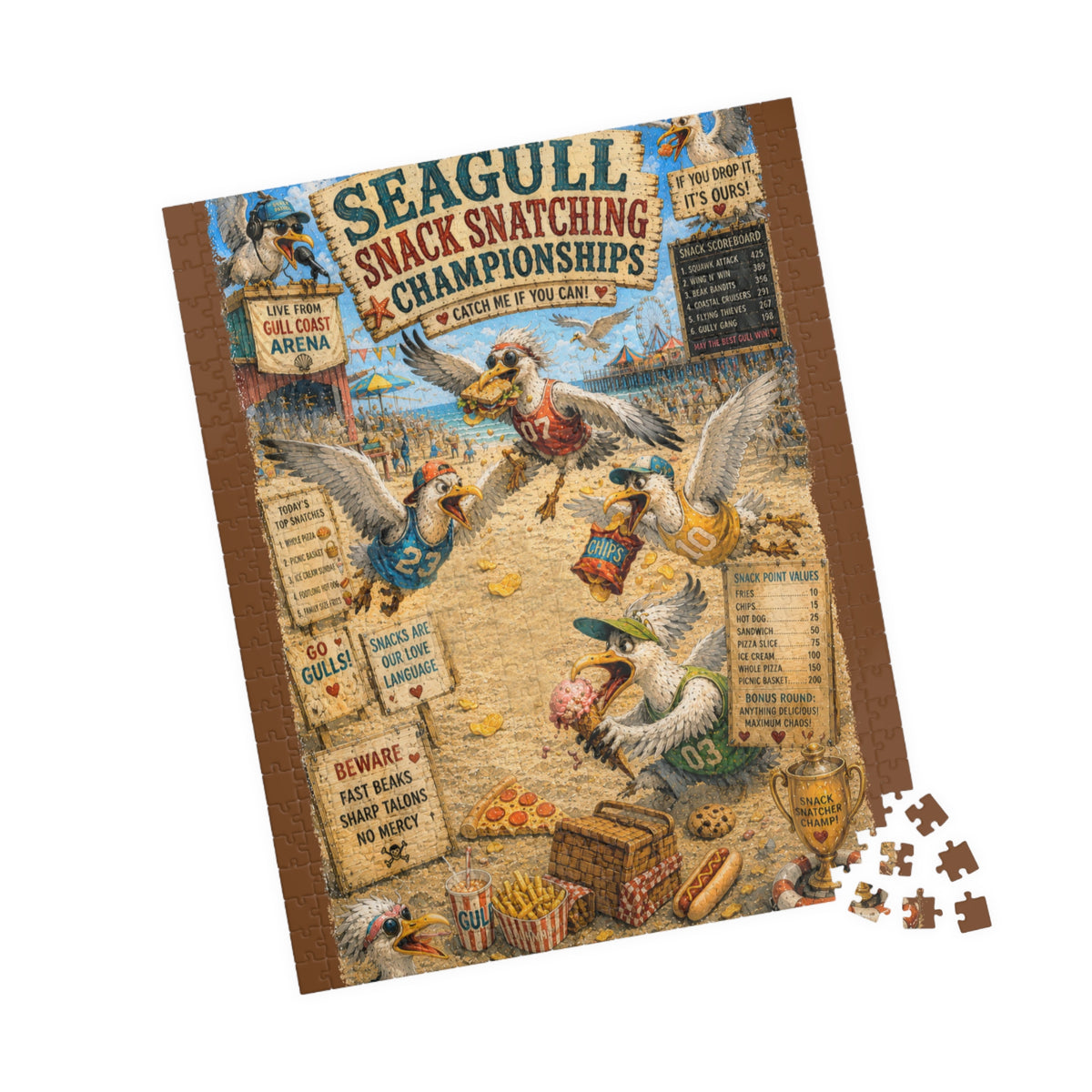 Seagull Snack Snatching Championships jigsaw puzzle, alternate view 6