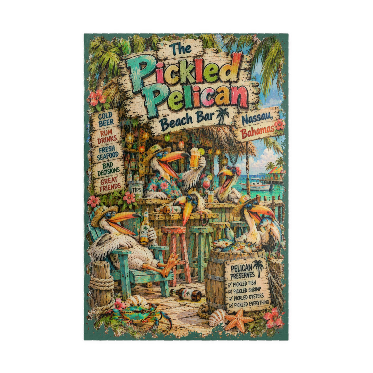 The Pickled Pelican Beach Bar Jigsaw Puzzle
