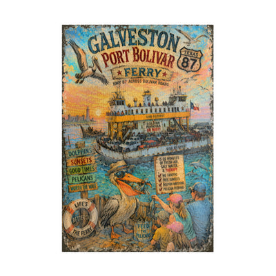 Galveston-Port Bolivar Ferry jigsaw puzzle – original artwork by The Glass Tattoo Company
