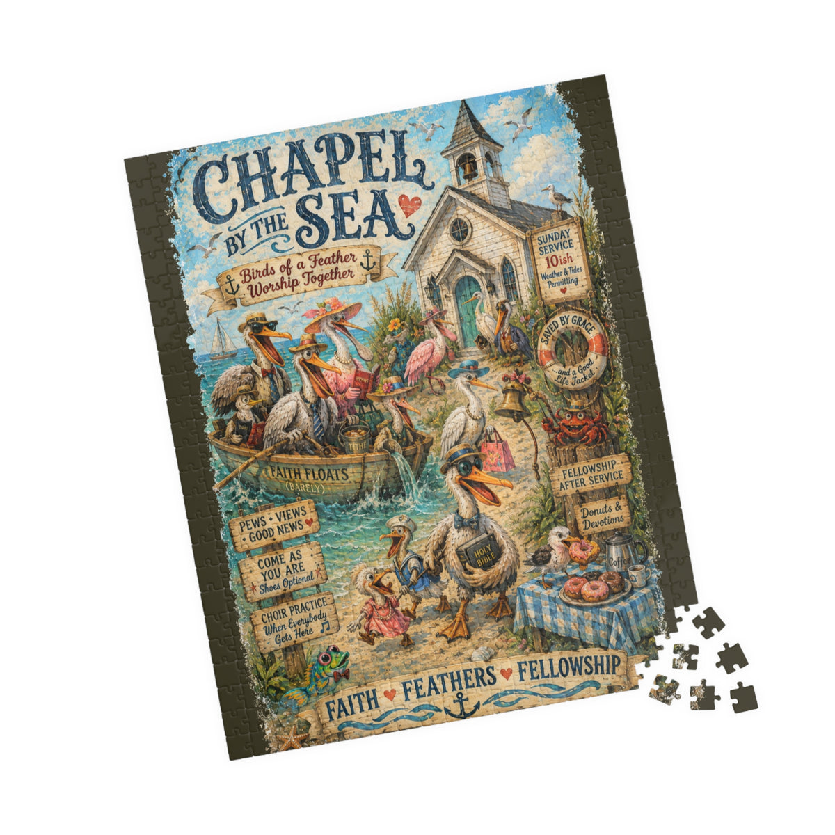 Chapel by the Sea jigsaw puzzle, alternate view 6