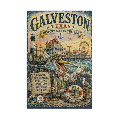 Galveston Texas jigsaw puzzle – original artwork by The Glass Tattoo Company