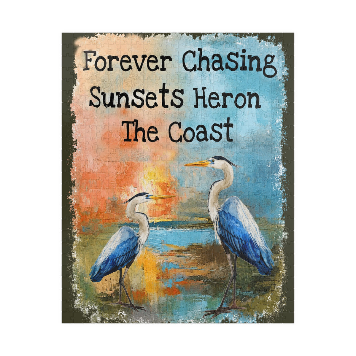 Forever Chasing Sunsets Heron The Coast jigsaw puzzle, alternate view 1