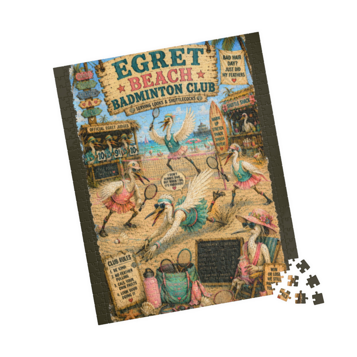 Egret Beach Badminton Club jigsaw puzzle, alternate view 6