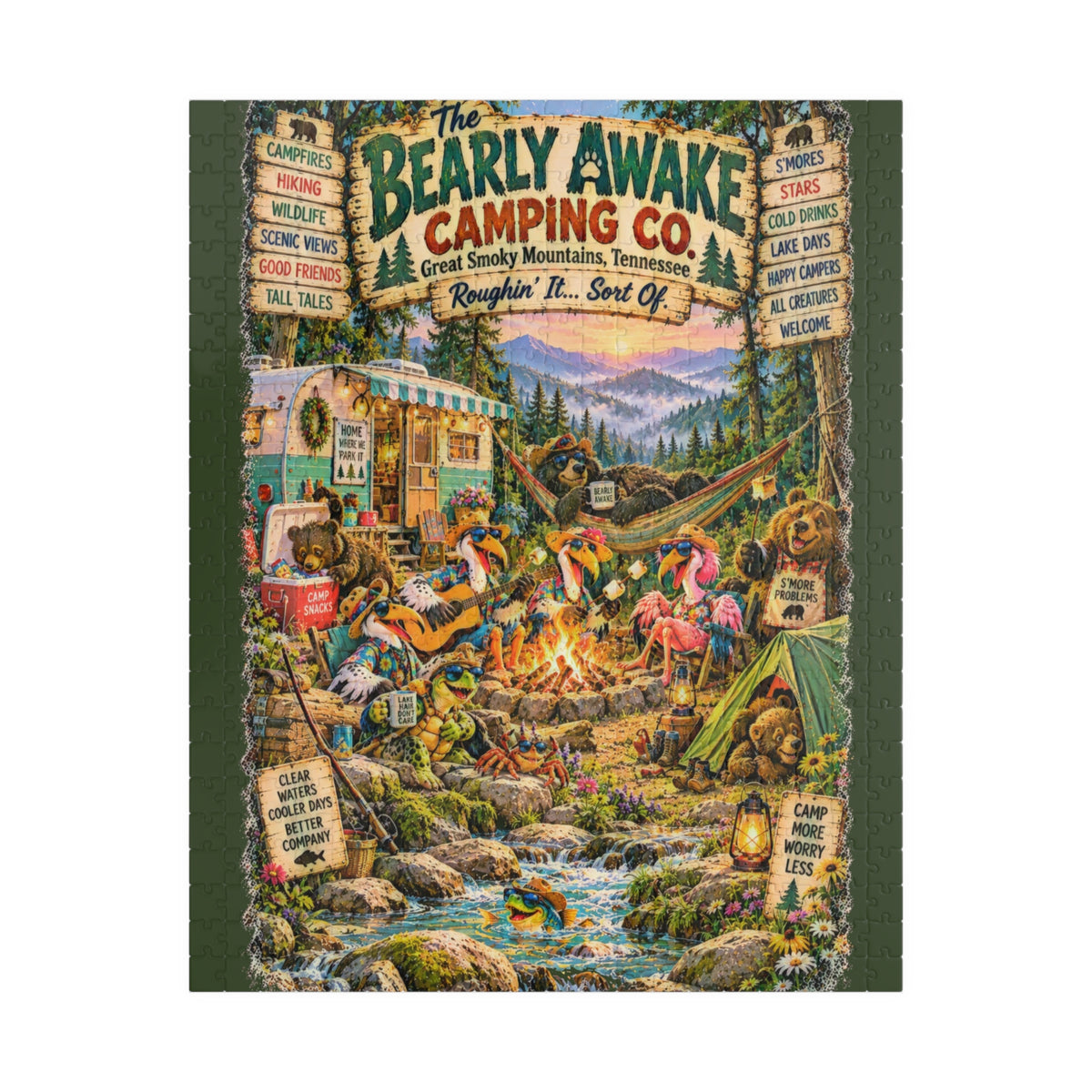 The Bearly Awake Camping Co. Jigsaw Puzzle