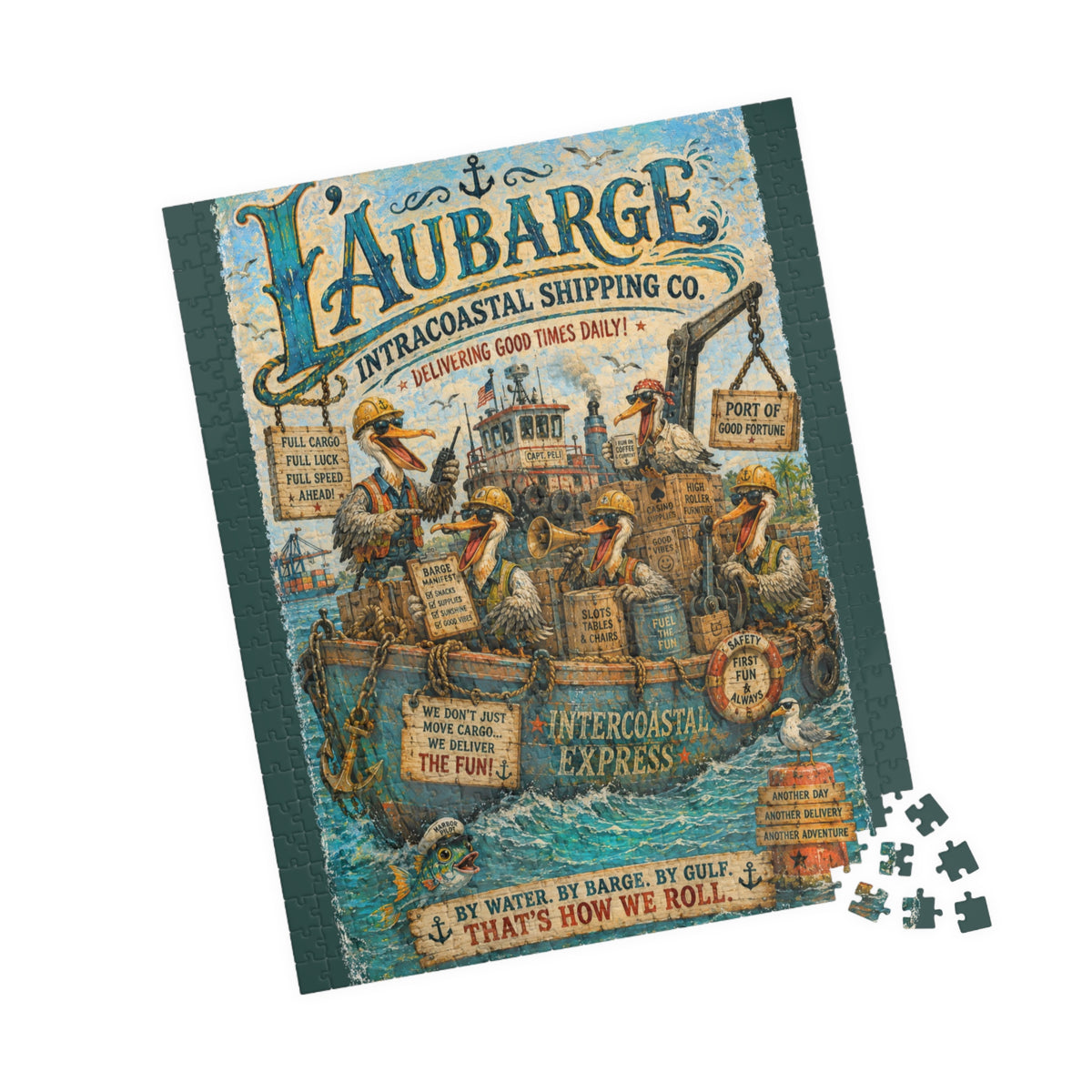 L'Aubarge Intracoastal Shipping Co. jigsaw puzzle, alternate view 6
