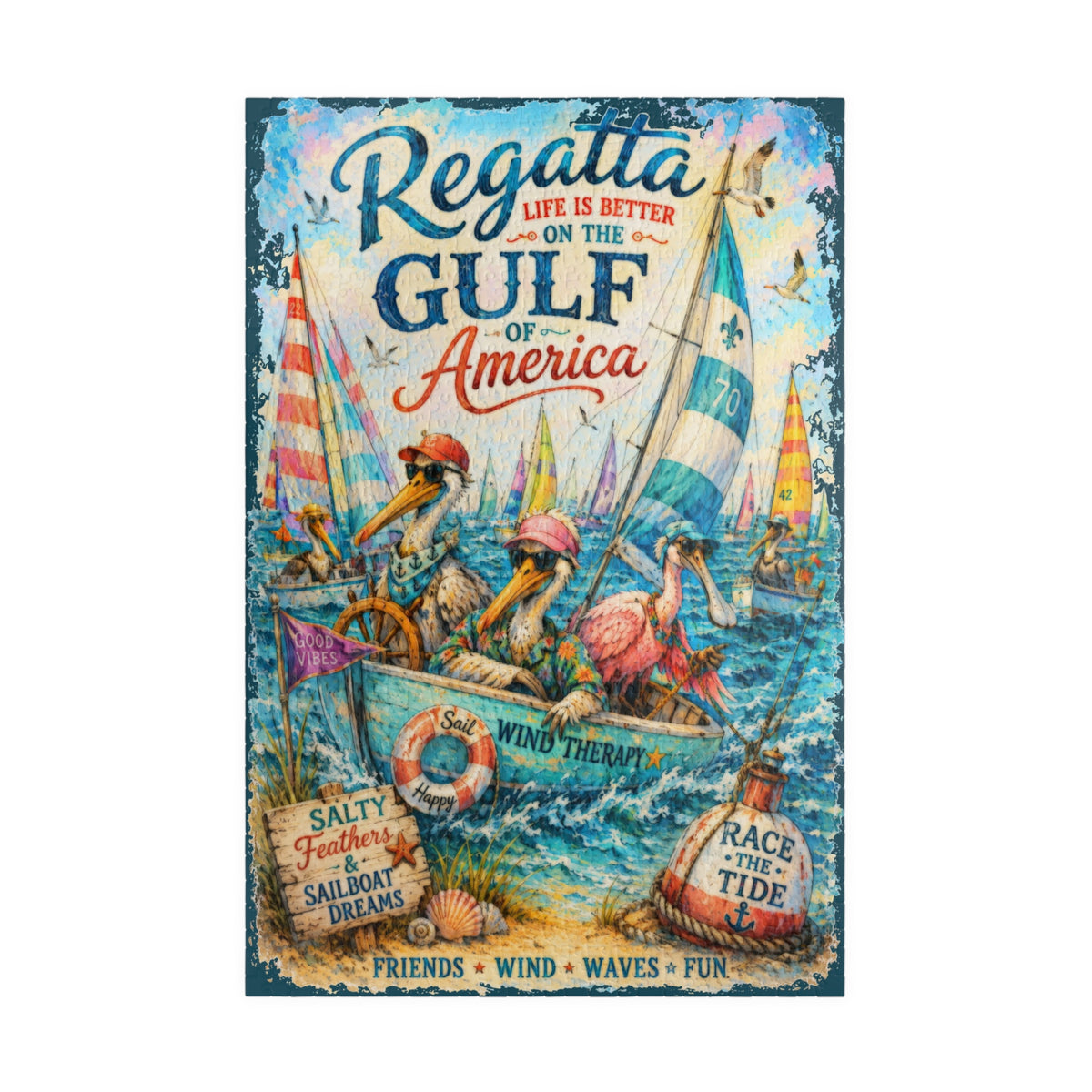Regatta on the Gulf Jigsaw Puzzle
