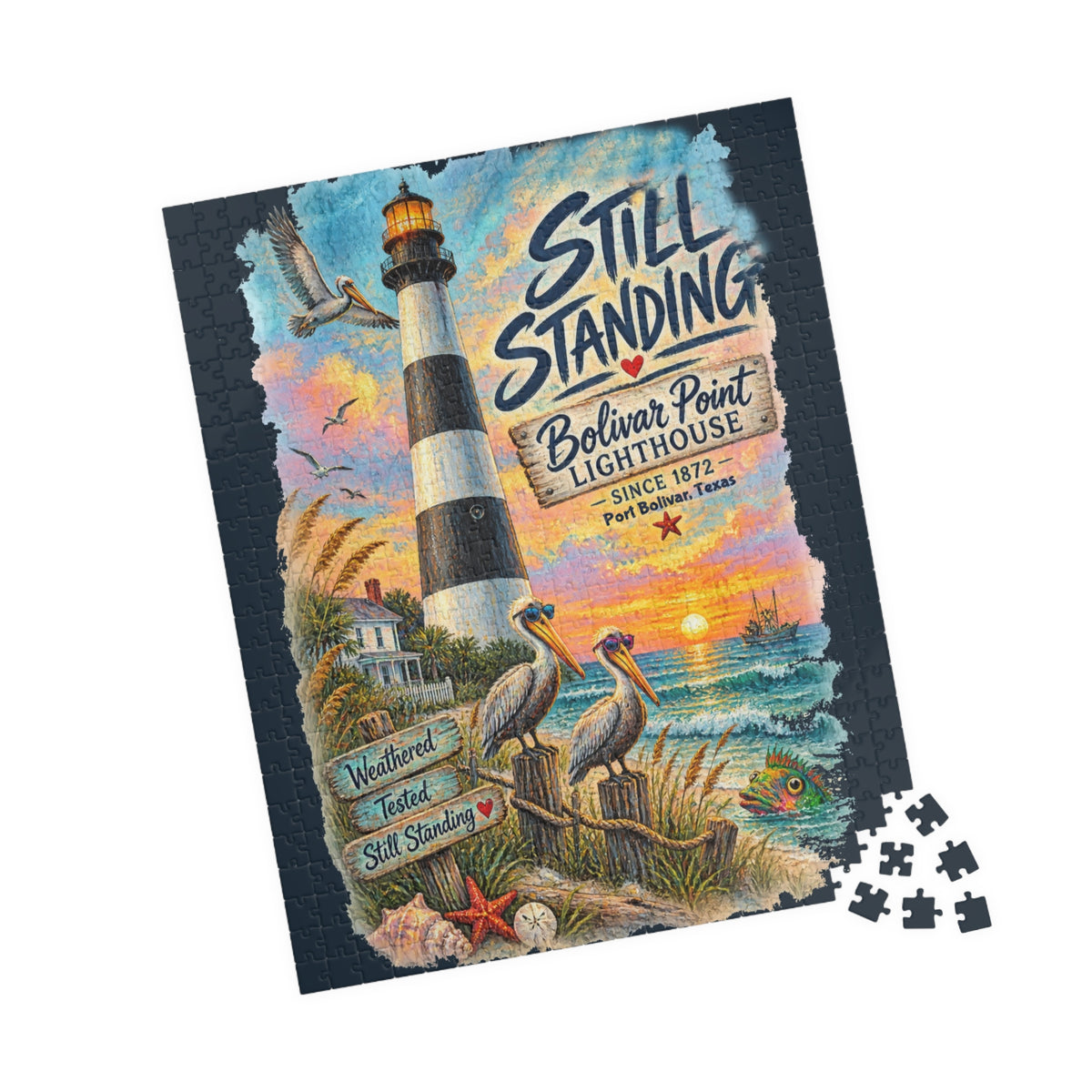 Still Standing - Bolivar Point Lighthouse jigsaw puzzle, alternate view 6
