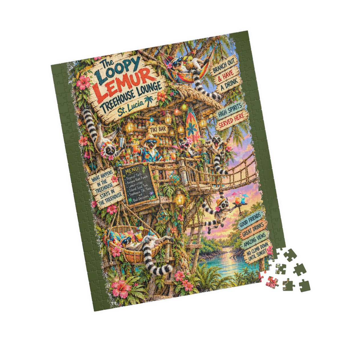 The Loopy Lemur Treehouse Lounge Jigsaw Puzzle