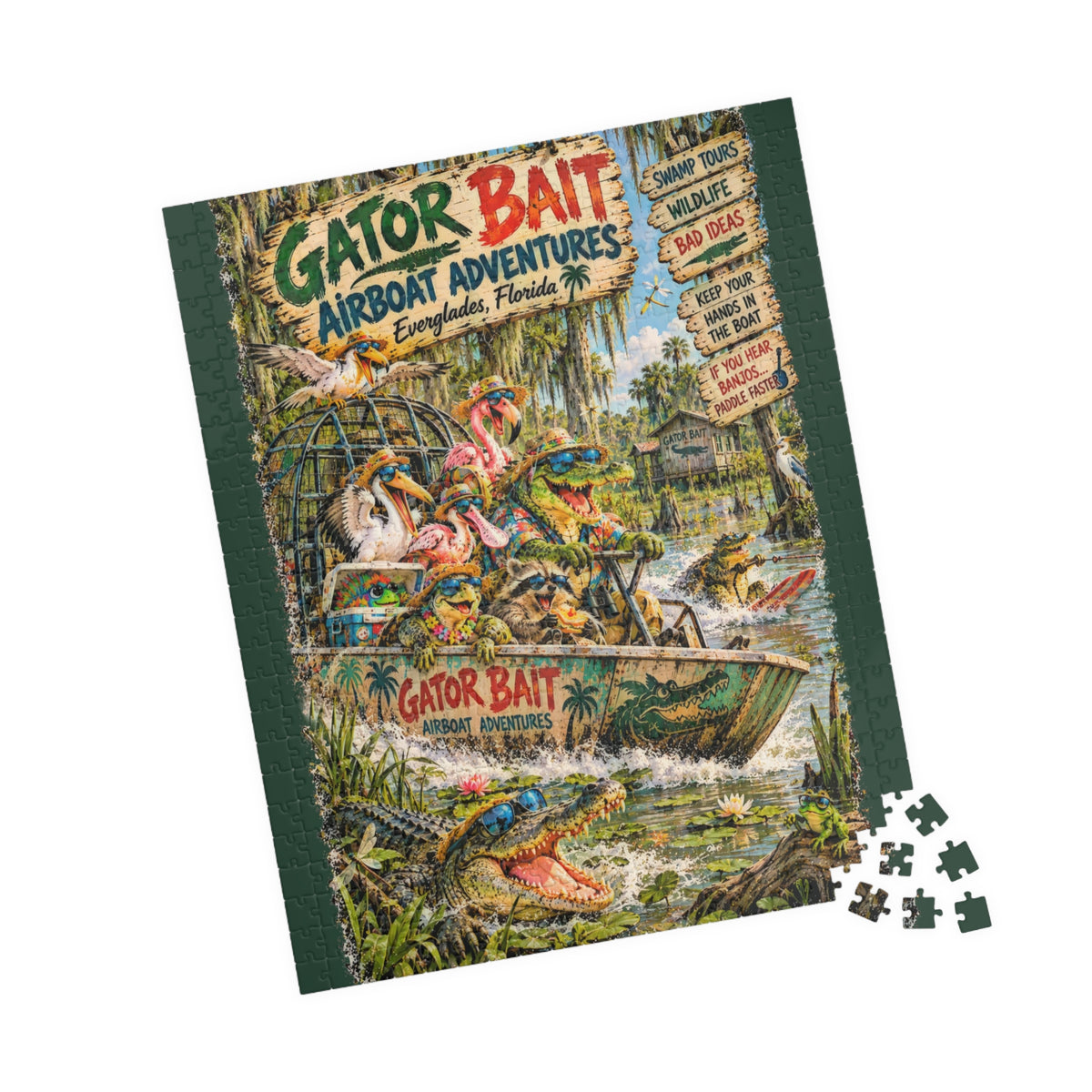 Gator Bait Airboat Adventures Jigsaw Puzzle