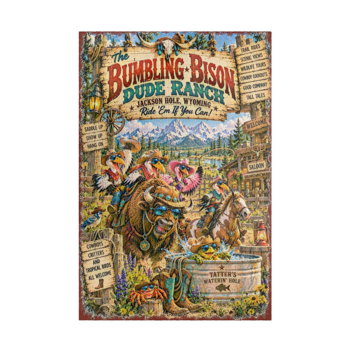 The Bumbling Bison Dude Ranch Jigsaw Puzzle
