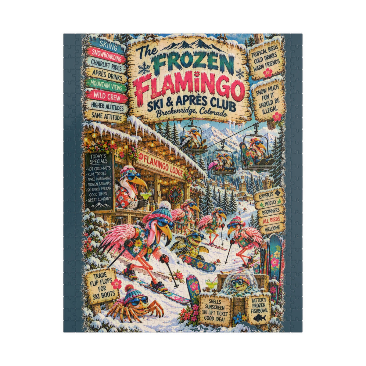 The Frozen Flamingo Ski & Après Club Jigsaw Puzzle