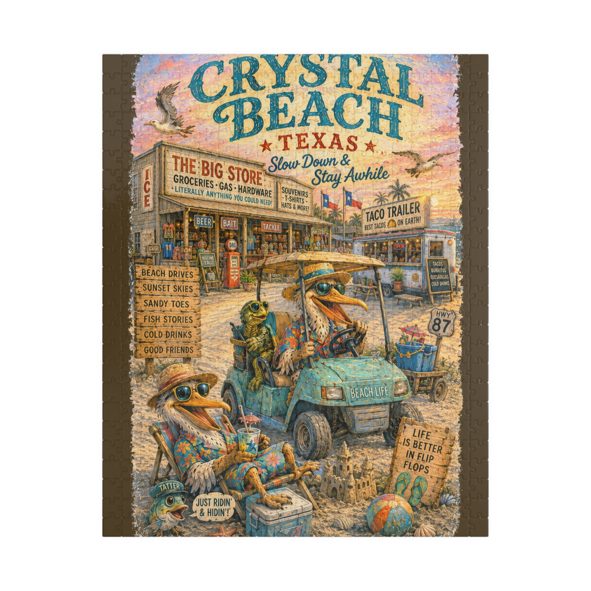 Crystal Beach Big Store & Taco Trailer jigsaw puzzle, alternate view 1