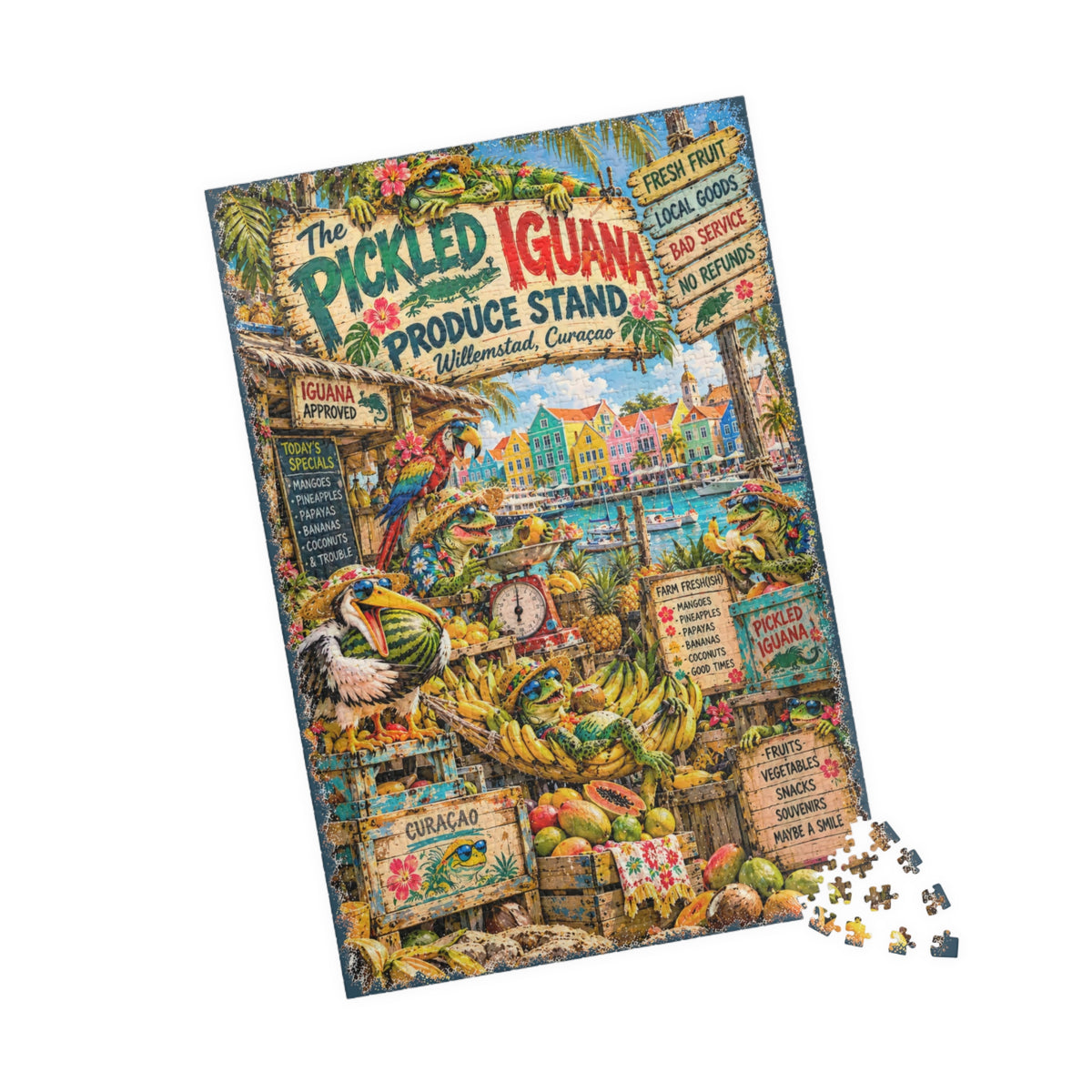 The Pickled Iguana Produce Stand Jigsaw Puzzle