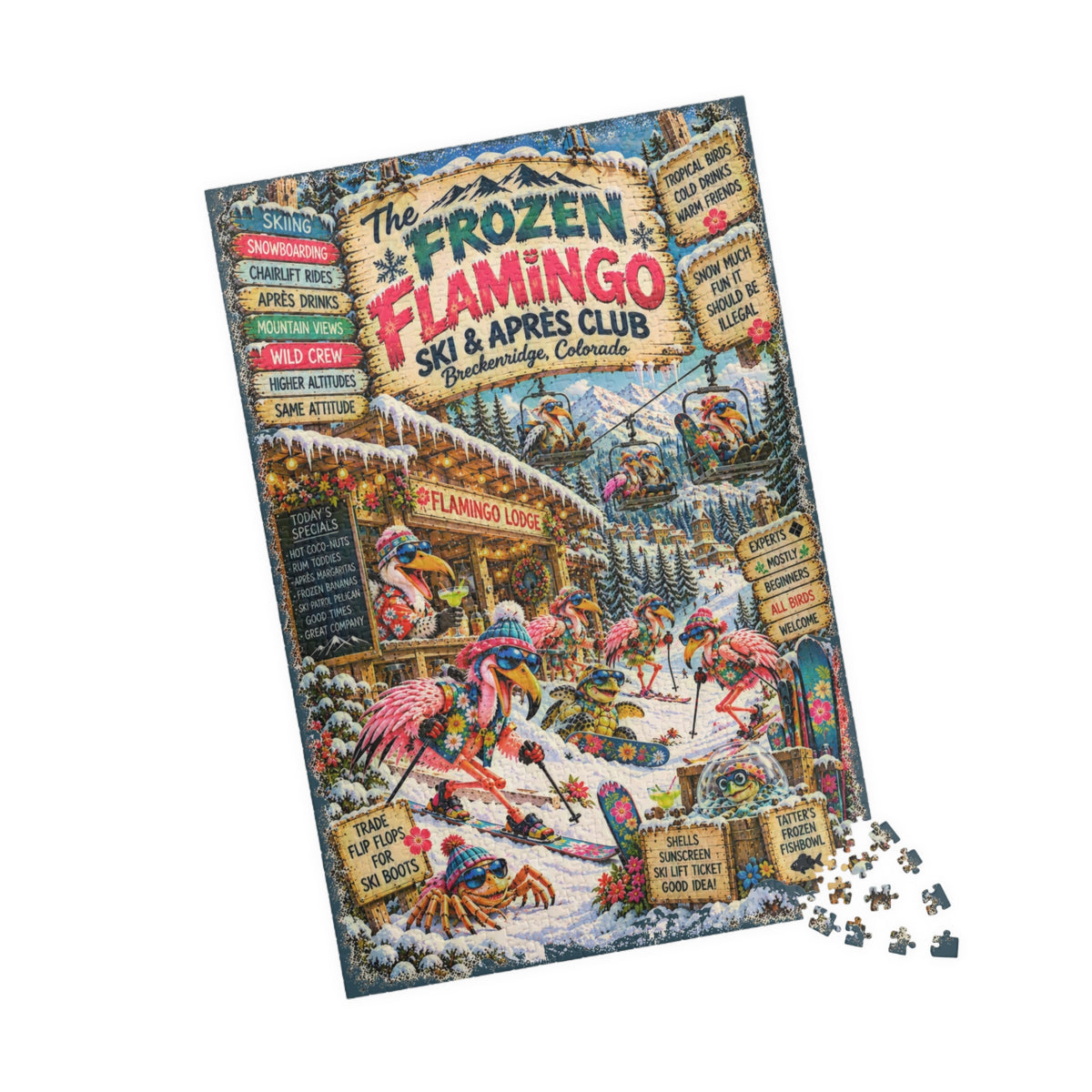 The Frozen Flamingo Ski & Après Club Jigsaw Puzzle
