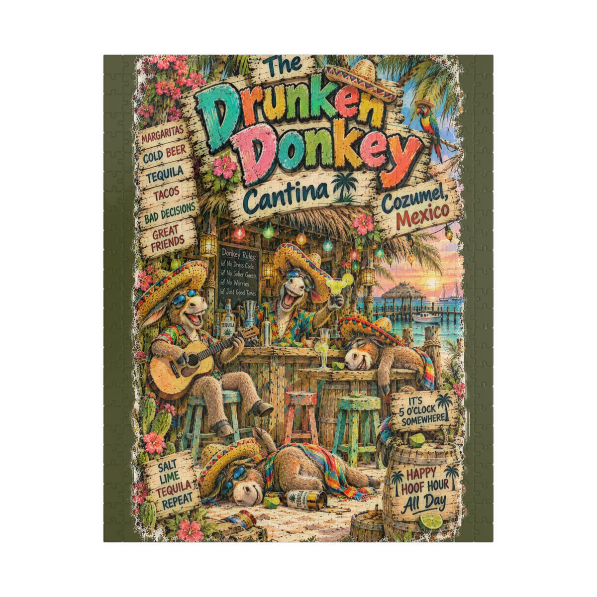 The Drunken Donkey Cantina Jigsaw Puzzle
