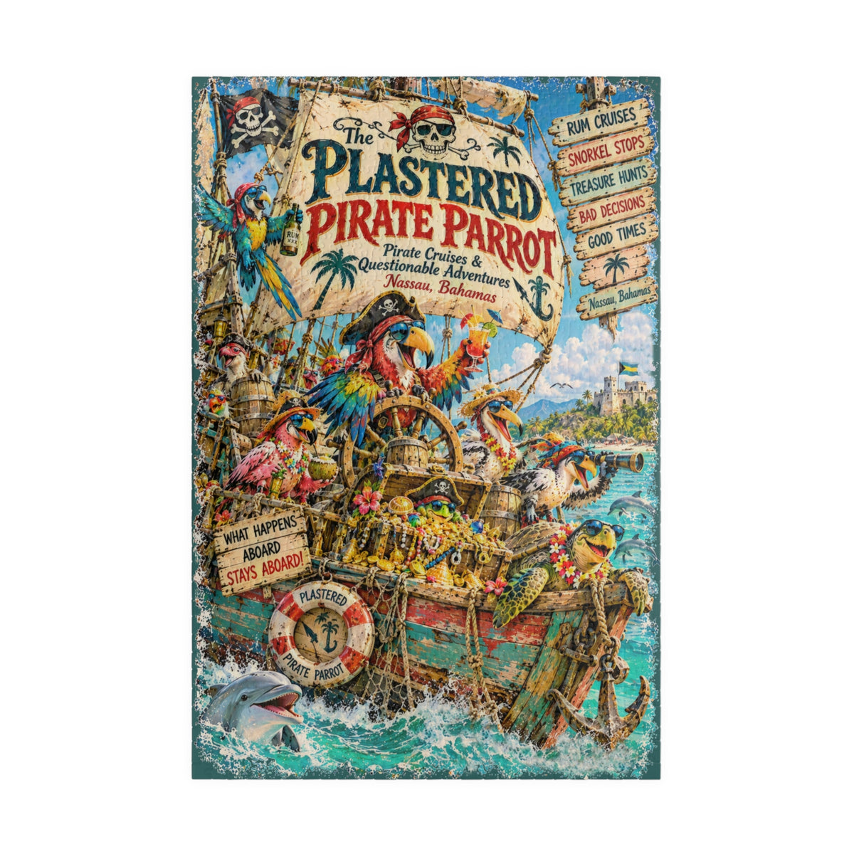 The Plastered Pirate Parrot Jigsaw Puzzle