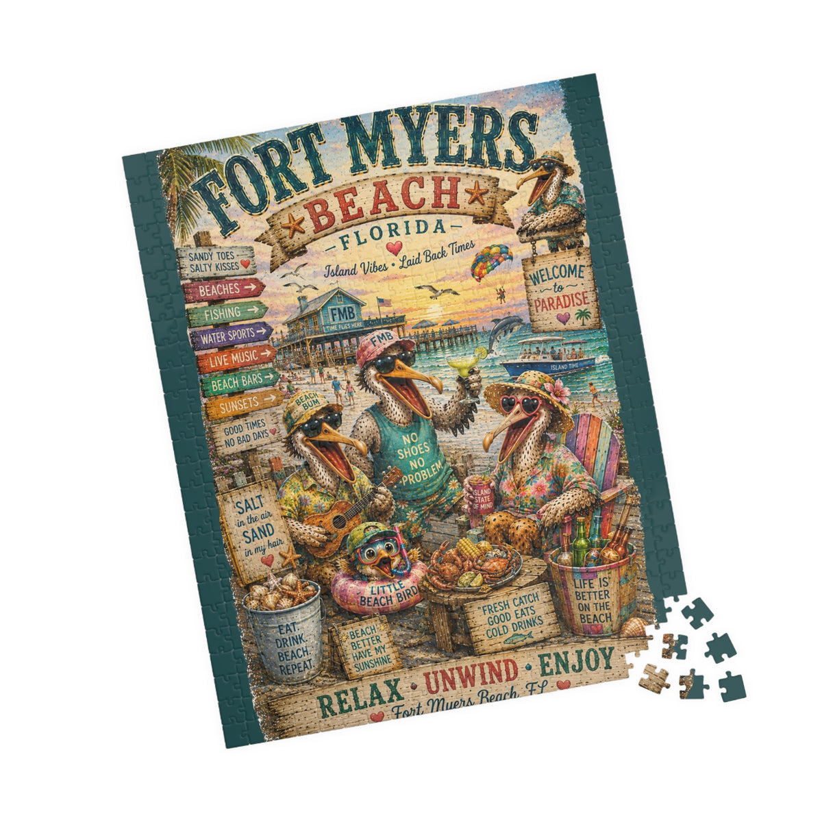 Fort Myers Beach Florida jigsaw puzzle, alternate view 6