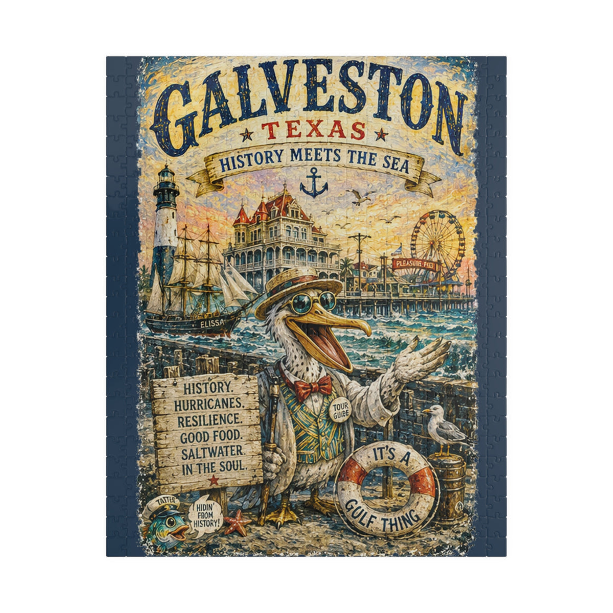 Galveston Texas jigsaw puzzle, alternate view 1