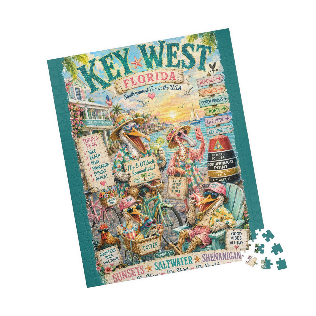 Key West Florida - Conch Crew jigsaw puzzle, alternate view 6