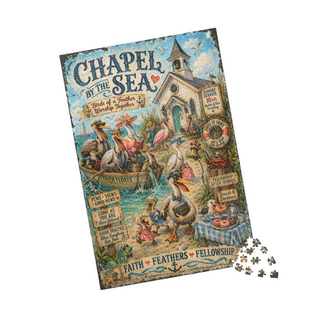 Chapel by the Sea jigsaw puzzle, alternate view 3