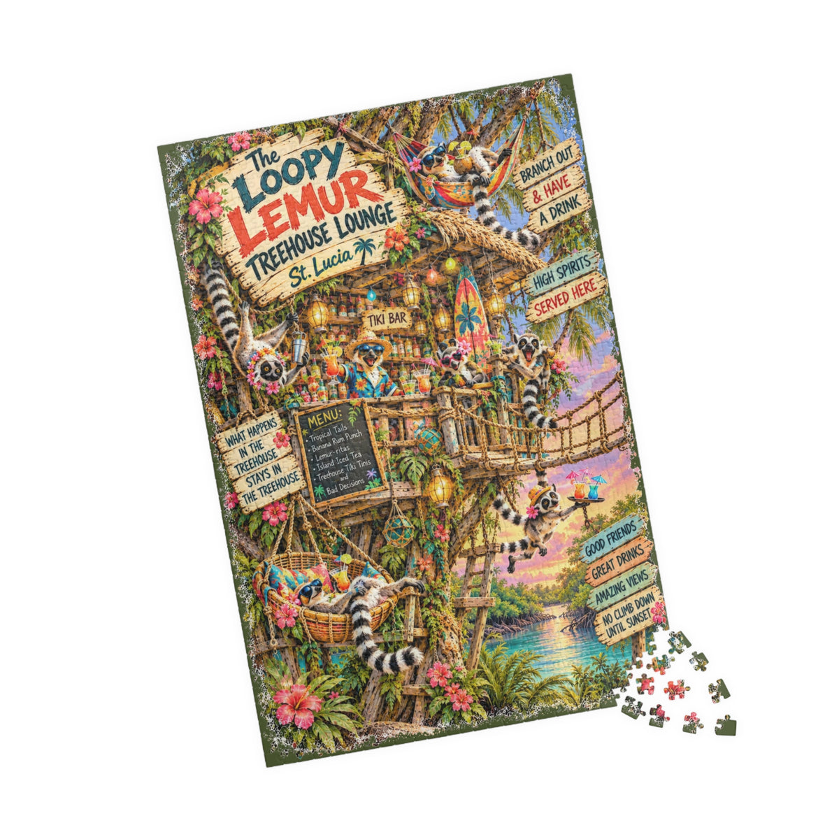 The Loopy Lemur Treehouse Lounge Jigsaw Puzzle