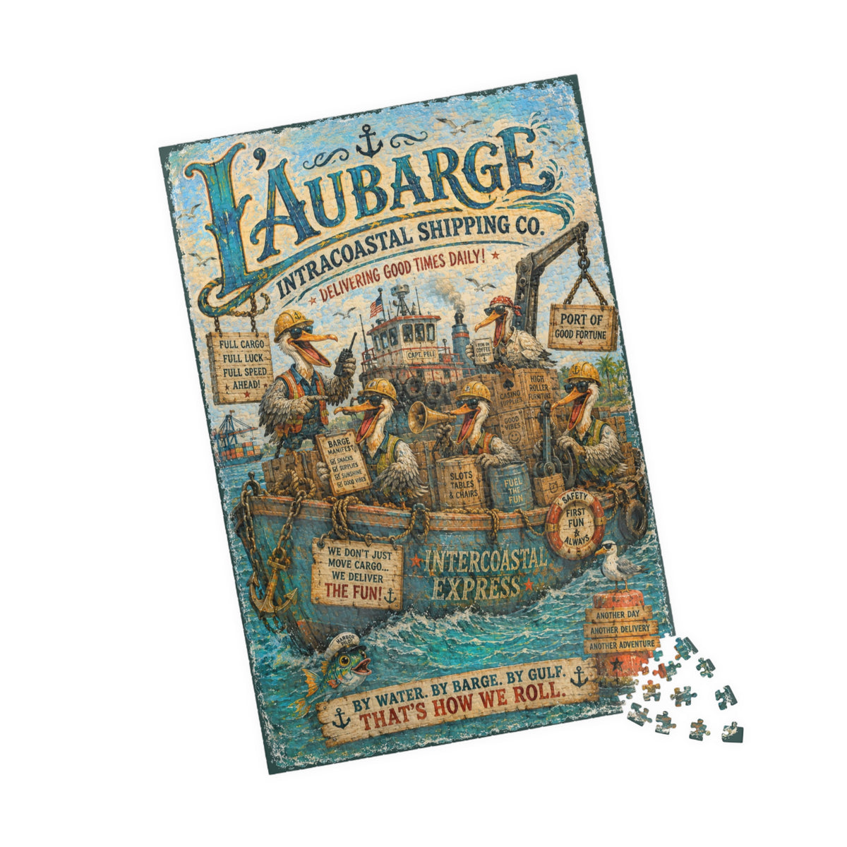 L'Aubarge Intracoastal Shipping Co. jigsaw puzzle, alternate view 3