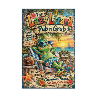 The Lazy Lizard Pub n Grub jigsaw puzzle – original artwork by The Glass Tattoo Company