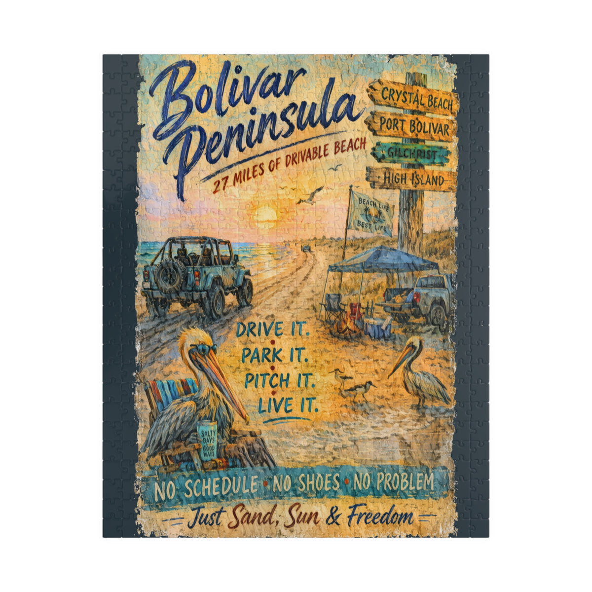 Bolivar Peninsula jigsaw puzzle, alternate view 1