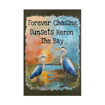 Forever Chasing Sunsets Heron The Bay jigsaw puzzle – original artwork by The Glass Tattoo Company