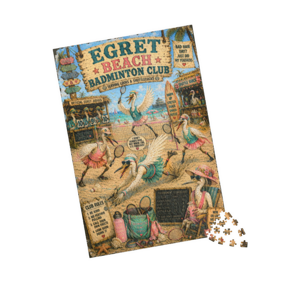 Egret Beach Badminton Club jigsaw puzzle, alternate view 3