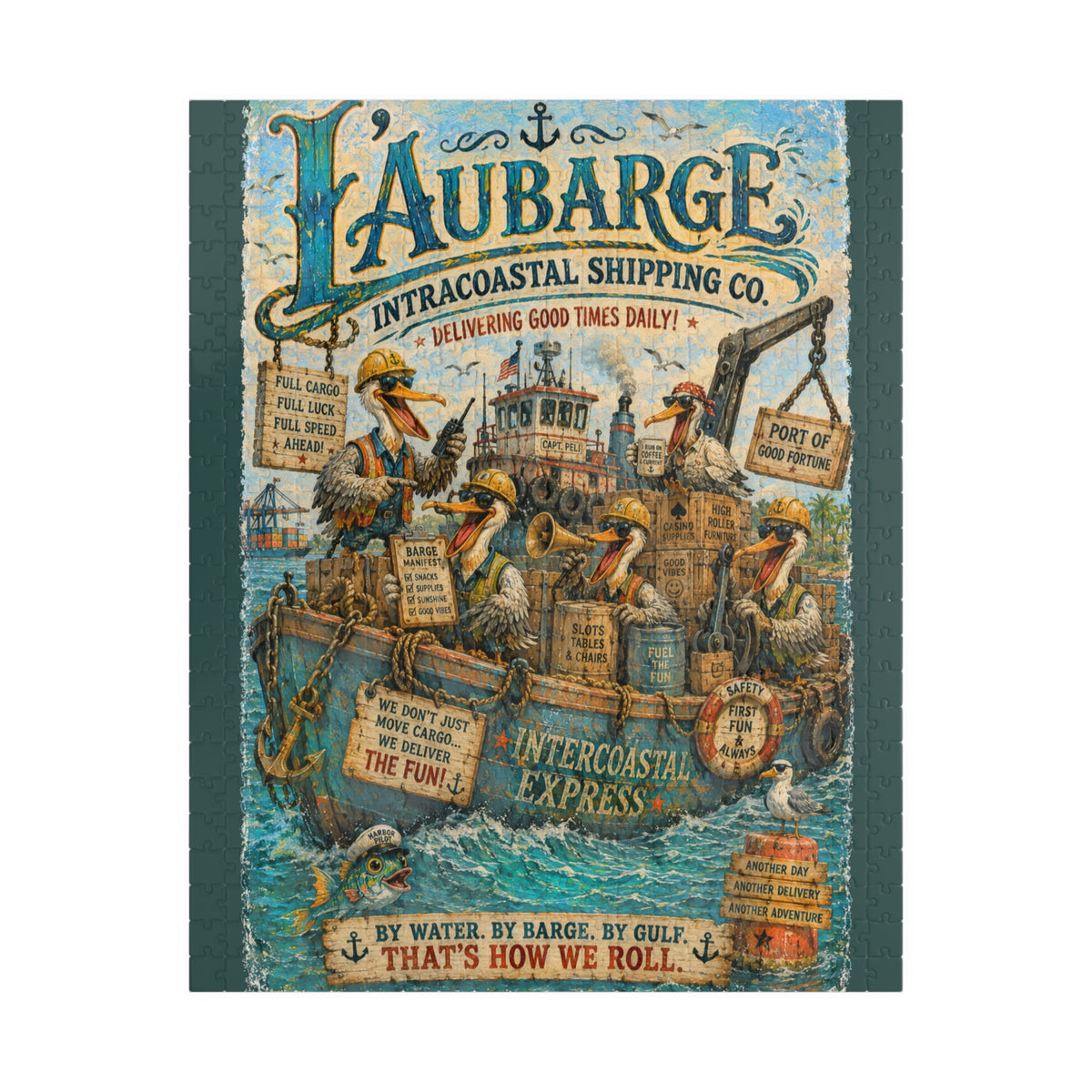 L'Aubarge Intracoastal Shipping Co. jigsaw puzzle, alternate view 1