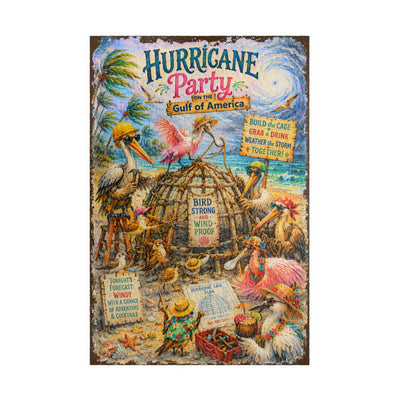 Hurricane Party jigsaw puzzle – original artwork by The Glass Tattoo Company