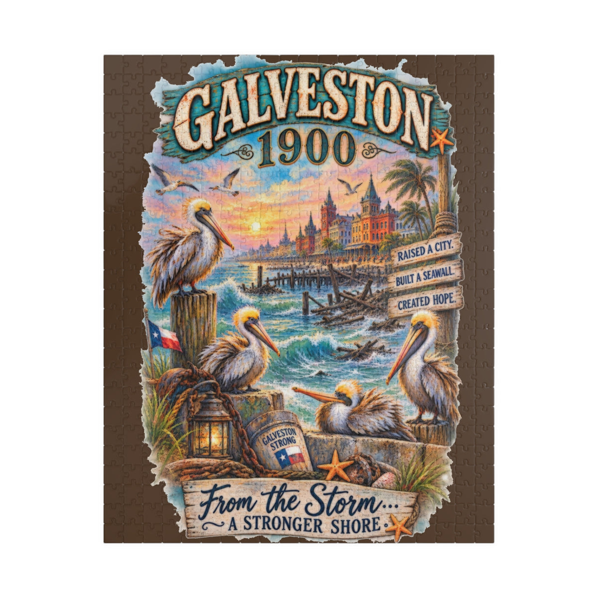 Galveston 1900 Storm jigsaw puzzle, alternate view 1