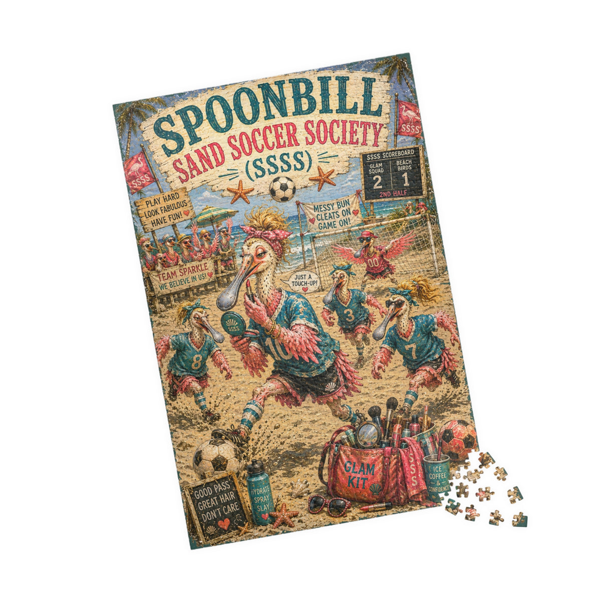 Spoonbill Sand Soccer Society jigsaw puzzle, alternate view 3