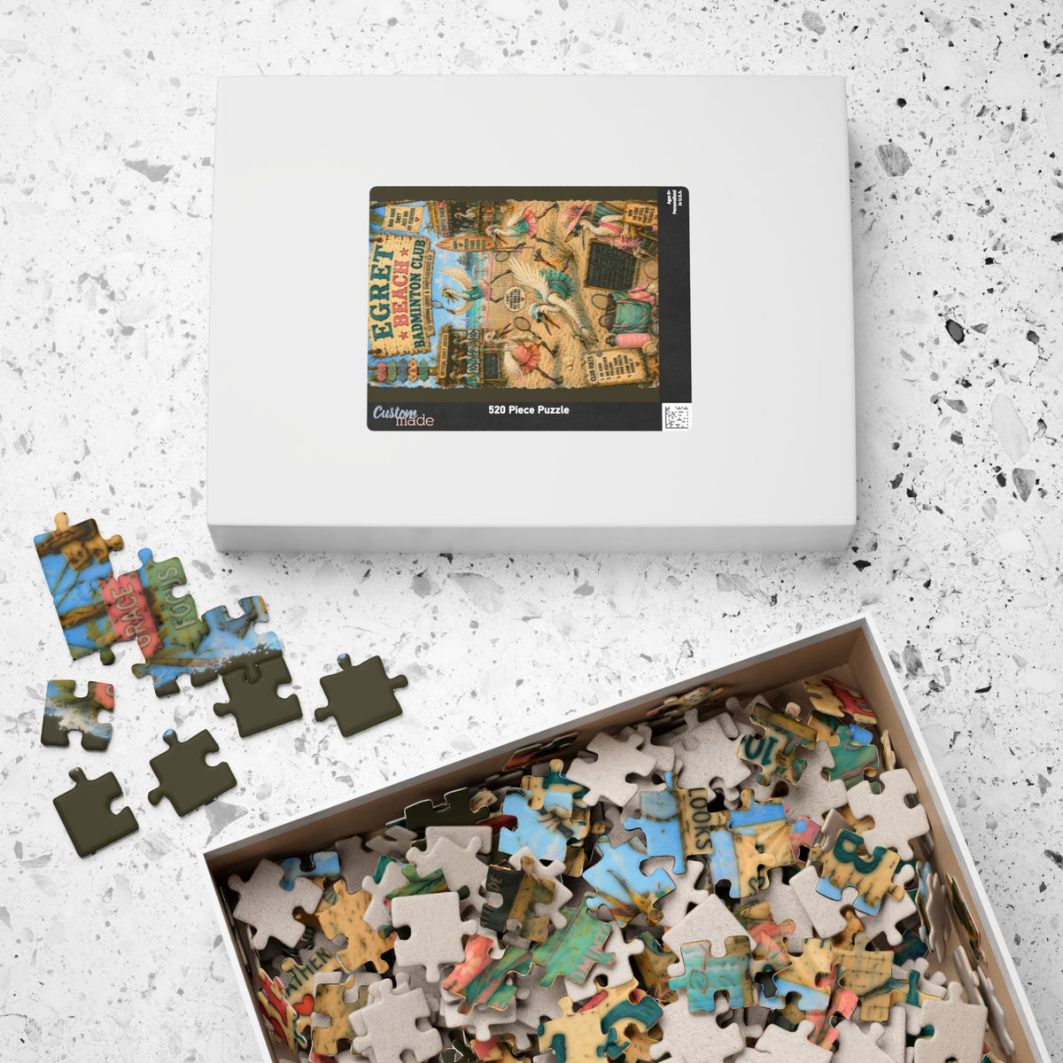 Egret Beach Badminton Club jigsaw puzzle, alternate view 7