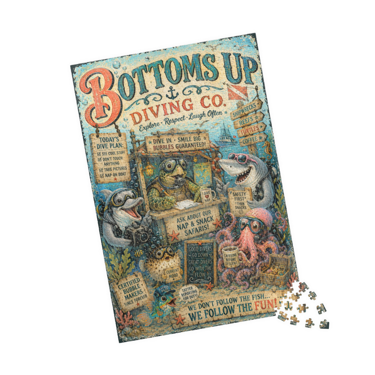 Bottoms Up Diving Co. jigsaw puzzle, alternate view 3