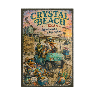 Crystal Beach Texas jigsaw puzzle – original artwork by The Glass Tattoo Company