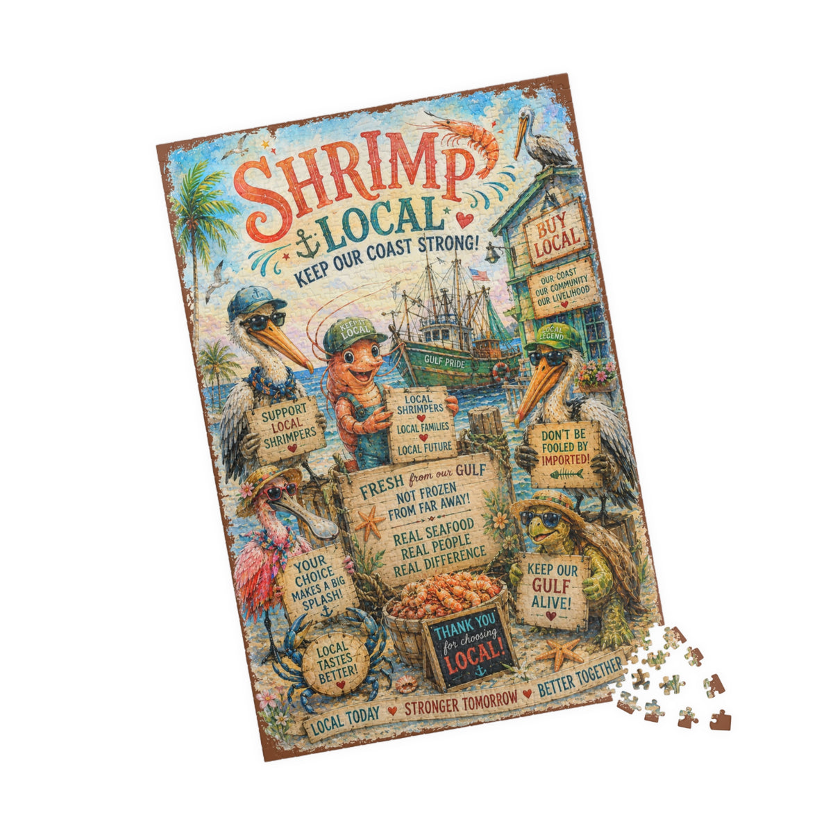 Shrimp Local jigsaw puzzle, alternate view 3